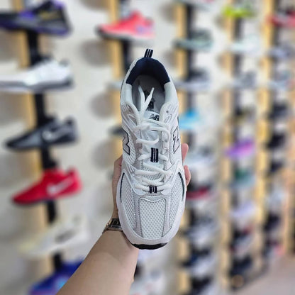 NB 530 White Silver Navy